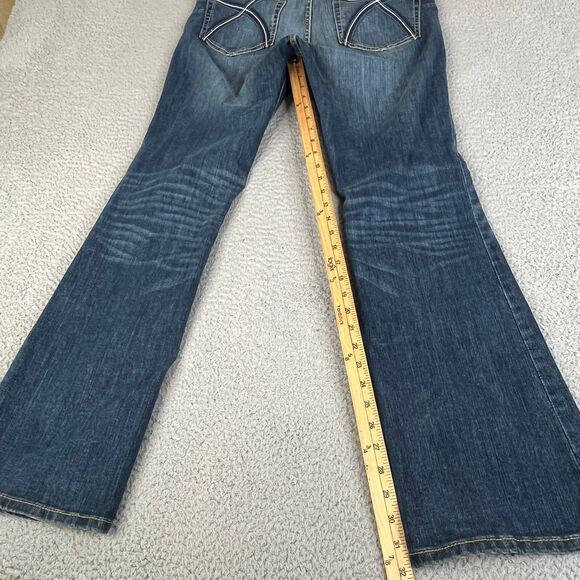 Ariat Real Denim Jeans Womens 30 x 32 Blue Bootcut High Rise Stretch Cowgirl - Picture 14 of 16